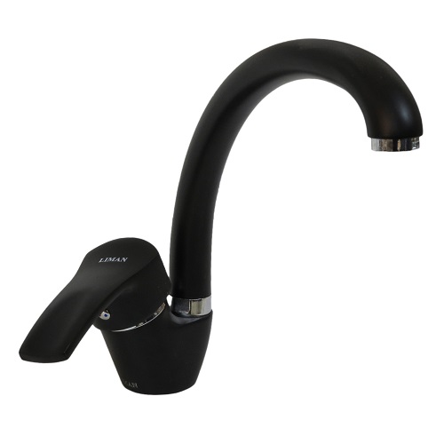 Смеситель для кухни "LIMAN" L4118B черный YUB BLACK  WKB-279